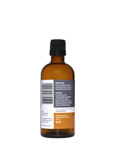 Organic Sesame Seed Oil (Sesame Inidcum Linn) 100ml by SOiL Organic Aromatherapy and Skincare