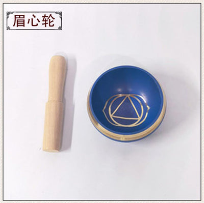Colorful Nepal Tibetan Singing Bowl 7 Chakras Handmade Copper