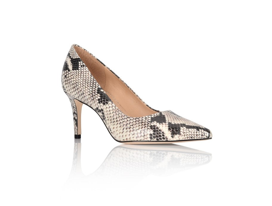 Deborah Natural Printed Wild Snake by Joan Oloff Shoes