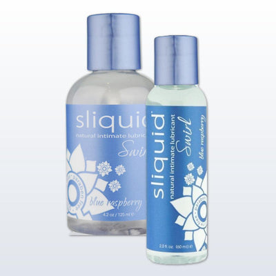 Sliquid Swirl Blue Raspberry Flavored Lubricant by Condomania.com