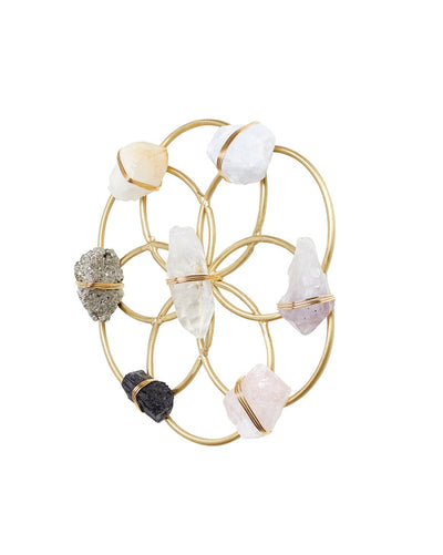Small Flower of Life Healing Crystal Grid - Gold by Ariana Ost