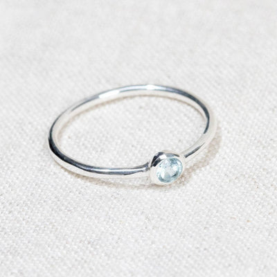Blue Topaz Silver Ring by Tiny Rituals