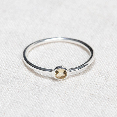 Citrine Silver Ring by Tiny Rituals