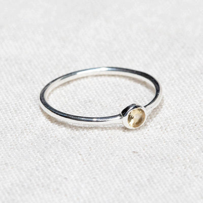 Citrine Silver Ring by Tiny Rituals
