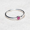 Ruby Silver Ring by Tiny Rituals