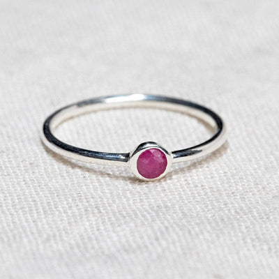 Ruby Silver Ring by Tiny Rituals