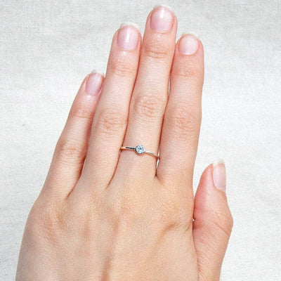 Blue Topaz Silver Ring by Tiny Rituals