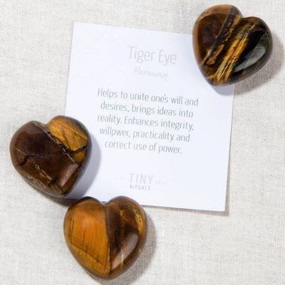 Tiger Eye Mini Heart Set by Tiny Rituals