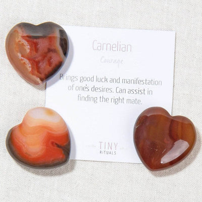 Carnelian Mini Heart Set by Tiny Rituals