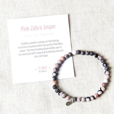 Pink Zebra Jasper Energy Bracelet by Tiny Rituals