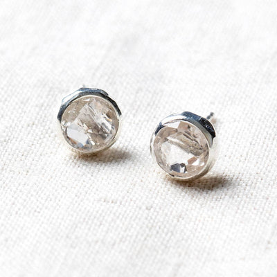 Herkimer Diamond Silver Stud Earring by Tiny Rituals
