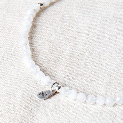 Rainbow Moonstone Energy Anklet by Tiny Rituals