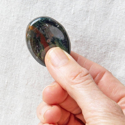 Bloodstone Worry Stone by Tiny Rituals