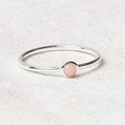 Pink Opal Silver Ring by Tiny Rituals