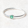 Green Jade Silver Ring by Tiny Rituals
