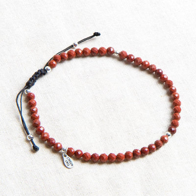 Red Jasper Energy Anklet by Tiny Rituals