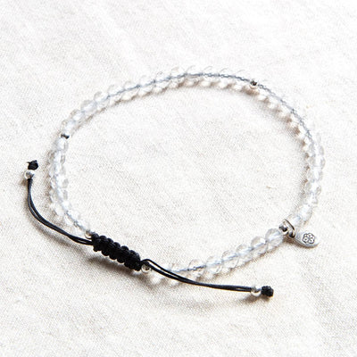 Clear Quartz Energy Anklet by Tiny Rituals
