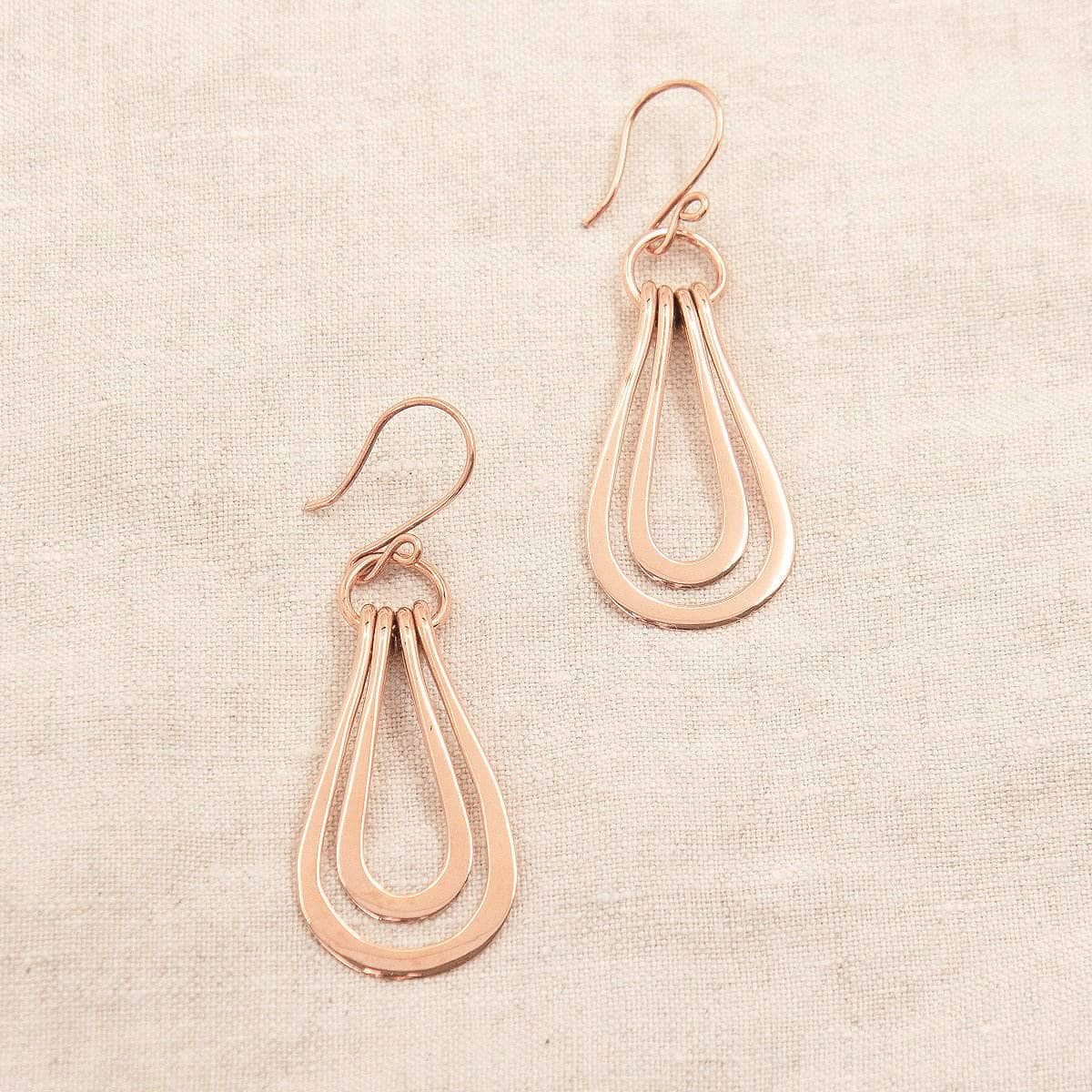 Copper Wire Wrap Earrings by Tiny Rituals