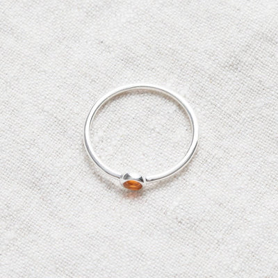 Carnelian Silver Ring by Tiny Rituals