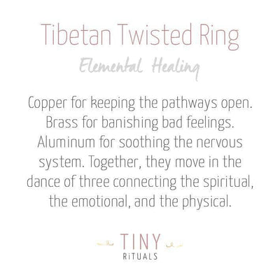 Tibetan Twisted Healing Ring by Tiny Rituals