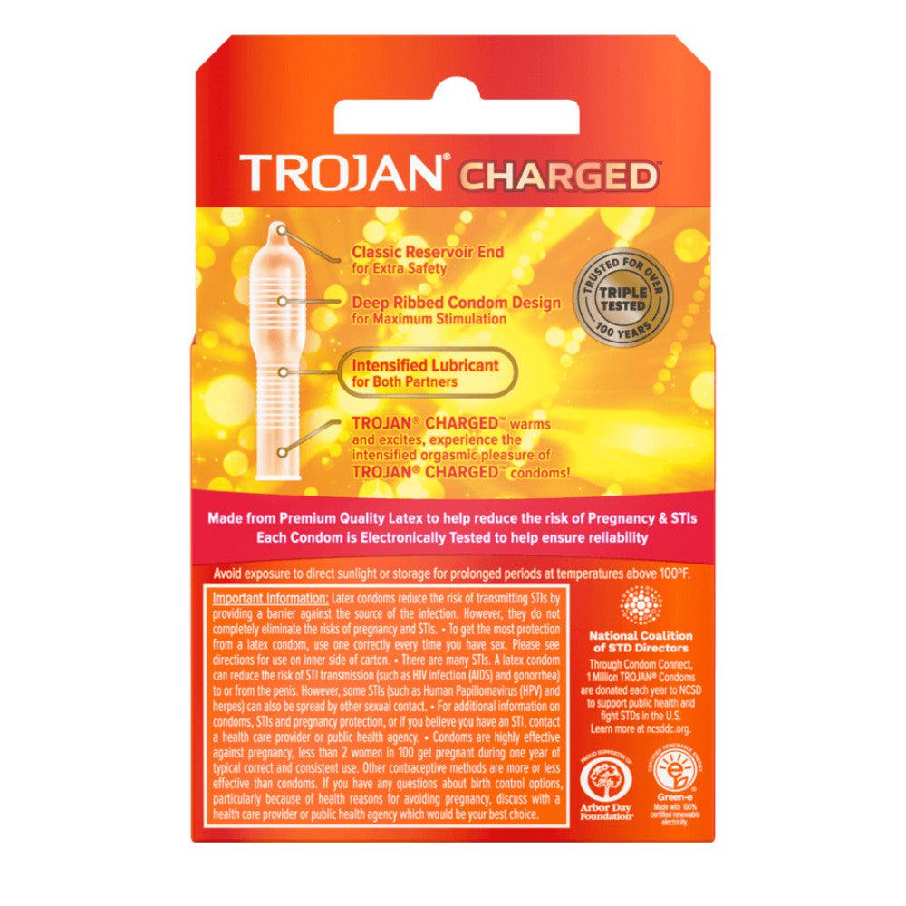 Trojan Charged Deep-Ribbed Condoms by Condomania