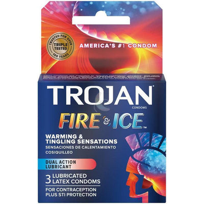 Trojan Fire and Ice Condoms (Hot & Cold Condom) by Condomania.com