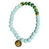 Turquoise Lava Rock and Green Tiger's Eye Bracelet by Urban Charm Marketplace