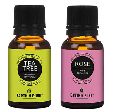 Earth N Pure Rose & Tea Tree Essential Oils by Distacart