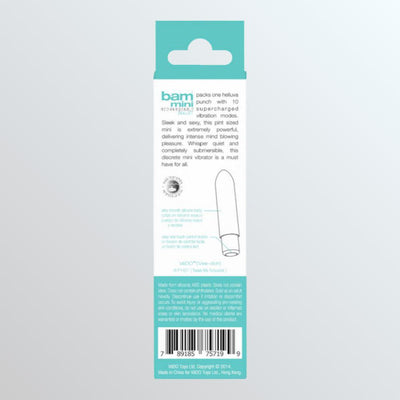 VeDO Bam Rechargeable Bullet Vibrator - 'Tease Me Turquoise' by Condomania.com