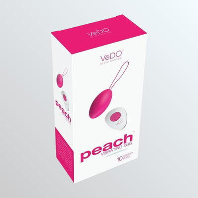 VeDO Peach Remote-Controlled Vibrating Egg - 'Foxy Pink' by Condomania.com