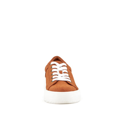 Women's Venice Micro Suede Lace Up Sneaker Camel by Nest Shoes