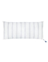 White with Blue Stripes So Soft Linen Pillow by Anaya