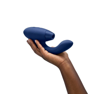 Womanizer Duo Rabbit Air Pulse Vibrator (Blueberry) by Condomania.com