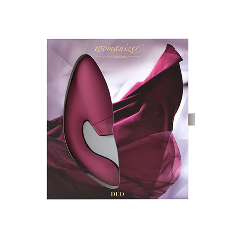 Womanizer Duo Rabbit Air Pulse Vibrator (Bordeaux) by Condomania.com