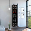 Connecticut Wall Mounted Shoe Rack, Mirror, Five Shelves, Ten Shoes Capacity