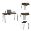 Kyoto 140 Writing Desk, Hairpin Legs, Open Shelf by FM FURNITURE