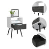 Allie Nightstand, Superior Top, Open Shelf, One Drawer by FM FURNITURE