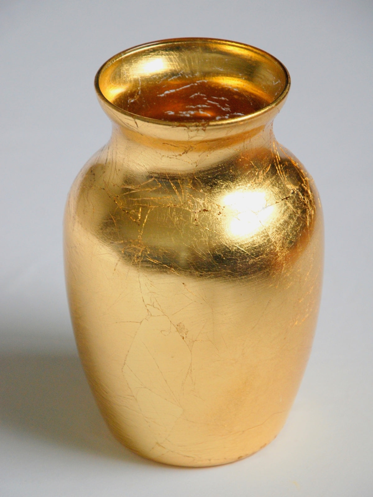 7" Greek Style Gold Flower Vase by Blak Hom