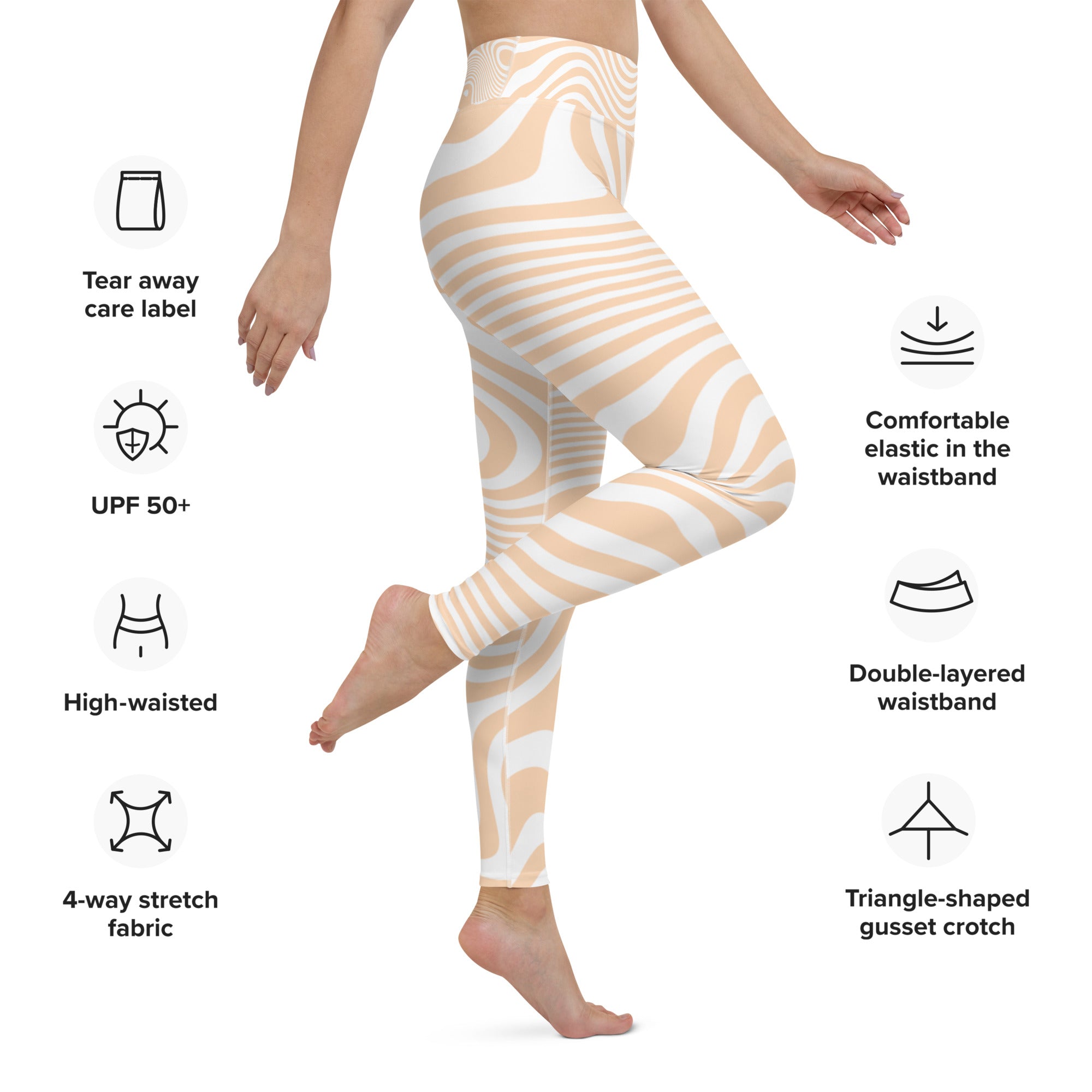 Women's Tropical Sandbar Yoga Leggings by Tropical Seas Clothing