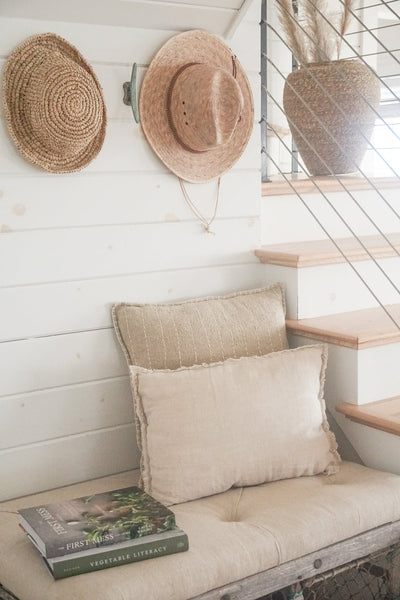 Beige So Soft Linen Pillows by Anaya