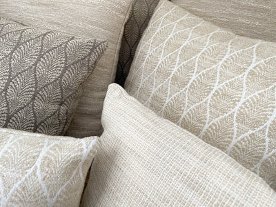 Summer Flora Mocha Indoor and Outdoor Pillow by Anaya