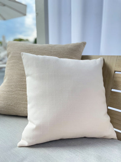 Summer Classic White Indoor and Outdoor Pillow by Anaya