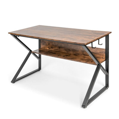 B Design Computer Desk with Bookshelf by Plugsus Home Furniture