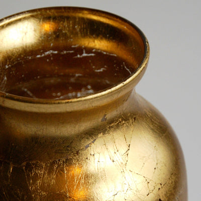7" Greek Style Gold Flower Vase by Blak Hom