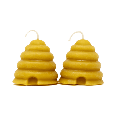 Mini Skep Hive Candles & Festive Bear Gift Set by Sister Bees