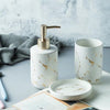 Ceramic imitation marble Bathroom Accessory Set by Blak Hom