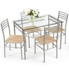 Dining Set Glass Table 5 Pieces