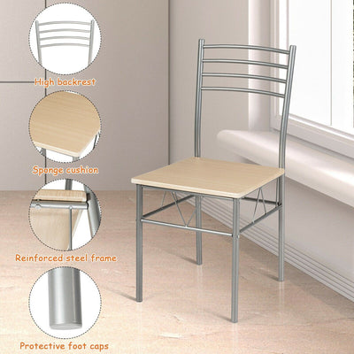 Dining Set Glass Table 5 Pieces
