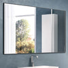 36" x 24" Modern Black Bathroom Mirror with Aluminum Frame by Blak Hom