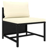 9 Piece Garden Lounge Set with Cushions Poly Rattan (Black)